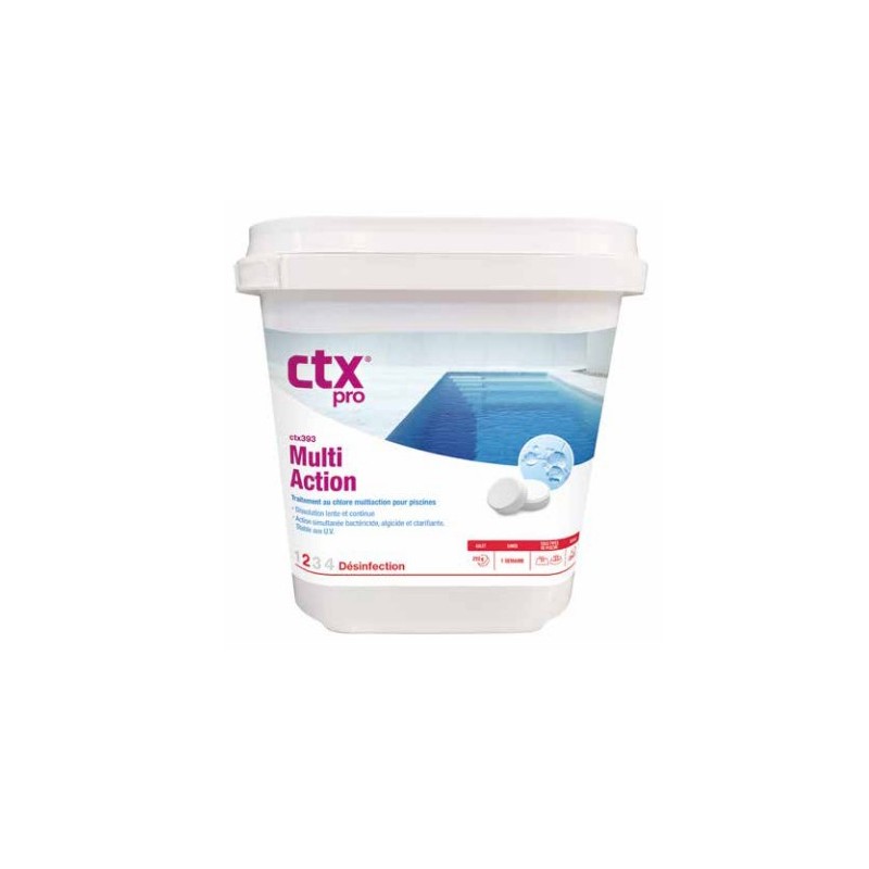 Produits chimiques pour piscines: CTX-393 MultiAction 5 tablets 250g