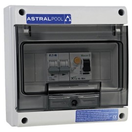 Coffret protection pompe à chaleur avec différenteil 30 mA Astralpool