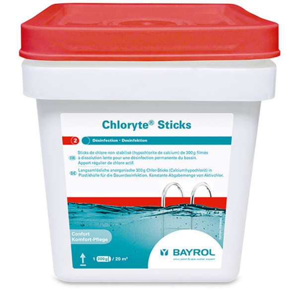 Bayrol Chloryte Sticks 300 g., seau de 4,5 kg
