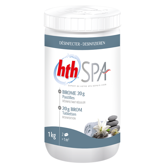 HTH SPA Brome pastilles désinfection spa régulière 1 kg