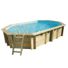 Piscine bois polygonale Ubbink Azura 4,0 m x 7,5 m x 1,30 m