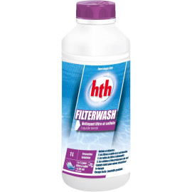 Nettoyant filtre piscine hth FILTERWASH - 1 litre + 12 bandelettes