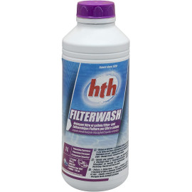 Nettoyant filtre piscine hth FILTERWASH - 1 litre + 12 bandelettes