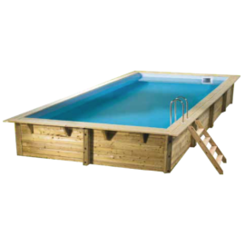 Piscine bois rectangulaire Ubbink Sunwater 300 x 555 x H 140 cm