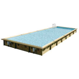 Piscine bois rectangulaire Ubbink Linea 500 x 1000 x H 140 cm