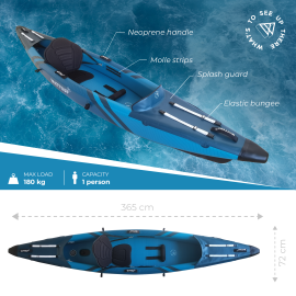 Kayak gonflable WattSup Torpedo 1 place