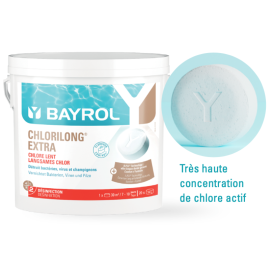 Chlore stabilisé Bayrol Chlorilong Extra - Galets de 250 g