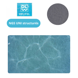 Liner PVC armé 160/100e NGS uni texturé by Delifol