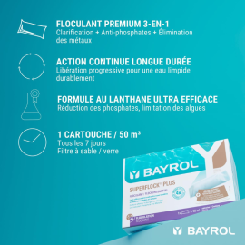 Floculation eau de piscine Bayrol Superflock Plus