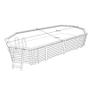 Piscine bois polygonale Ubbink Caraïbes 470 x 820 x H 130 cm