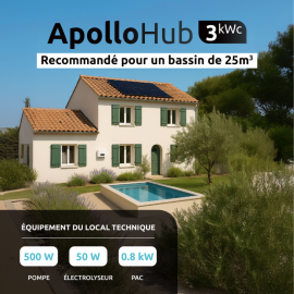 Kit Photovoltaïque ApolloHub pour piscine - 3 kWc