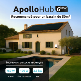 Kit Photovoltaïque ApolloHub pour piscine - 3 kWc