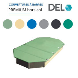 Bâche à barres DEL Premium hors-sol B-2.0 - 580 g/m²