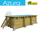 Piscine bois rectangulaire Ubbink Azura 200 x 400 cm x H 126 cm
