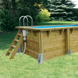 Piscine bois rectangulaire Ubbink Azura 200 x 400 cm x H 126 cm