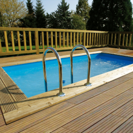 Piscine bois rectangulaire Ubbink Azura 200 x 400 cm x H 126 cm