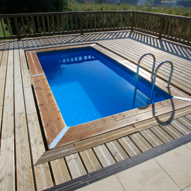 Piscine bois rectangulaire Ubbink Azura 200 x 400 cm x H 126 cm