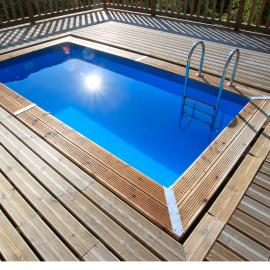 Piscine bois rectangulaire Ubbink Azura 200 x 400 cm x H 126 cm