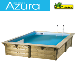 Piscine bois carrée Ubbink Azura 300 x 300 cm x H 126 cm