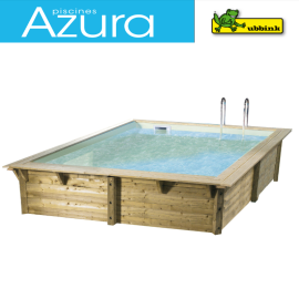 Piscine bois carrée Ubbink Azura 300 x 300 cm x H 126 cm