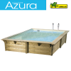 Piscine bois carrée Ubbink Azura 300 x 300 cm x H 126 cm