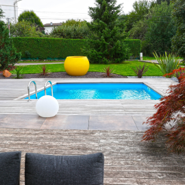 Piscine bois carrée Ubbink Azura 300 x 300 cm x H 126 cm