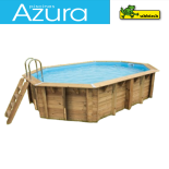 Piscine bois octogonale Ubbink Azura 300 x 400 cm x H 120 cm