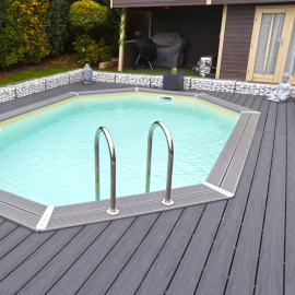 Piscine bois octogonale Ubbink Azura 300 x 400 cm x H 120 cm