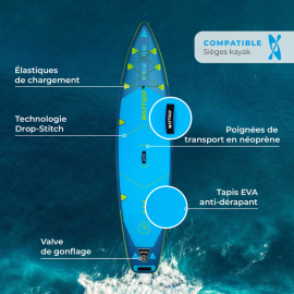 Paddle gonfable/Kayak 2-en 1 WattSup 11'6