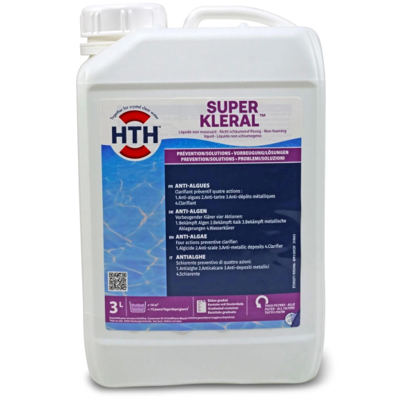 HTH Super Kléral liquide triple action piscine