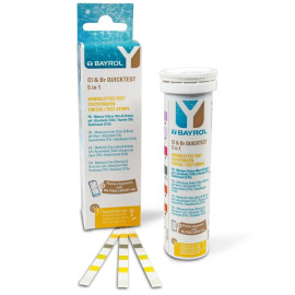 Bandelettes d'analyse Bayrol TEST Cl&Br/pH/TH/TAC/CYA