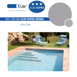 Liner PVC armé 150/100ème ELBE Supra vernis - 41,25 m2