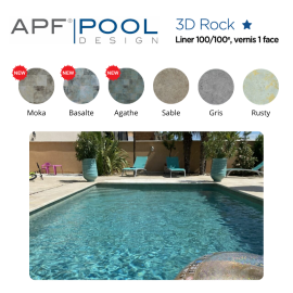 Liner texturé APF 3D ROCK verni 1 face 100/100ème