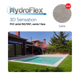 Liner PVC armé 150/100e Uni relief HYDROFLEX