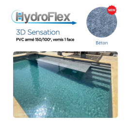 Liner PVC armé 150/100e Uni relief HYDROFLEX