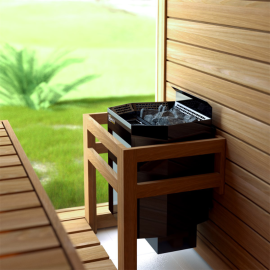 Poêle électrique Holl's Vulkano Combi Black pour sauna