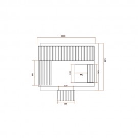 Sauna d'extérieur GAIA BELLA 3 places