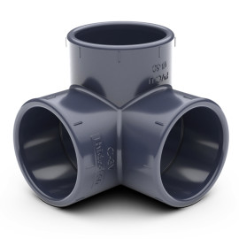 Coude 90° PVC 3 Voies