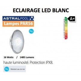 Kit construction Piscine béton (Enduite, Peinte, Carrelée), éclairage à LED blanche et coffret 100 V.A.