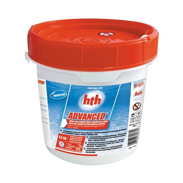 Hypochlorite HTH Advanced en galets de 255 g. - 4,5 kg