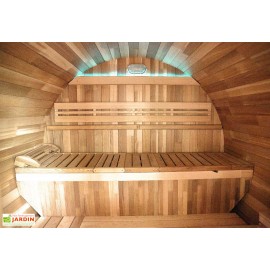 Sauna d'extérieur GAIA ROSSA 6 places ou 3 allongés