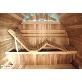 Sauna d'extérieur GAIA ROSSA 6 places ou 3 allongés