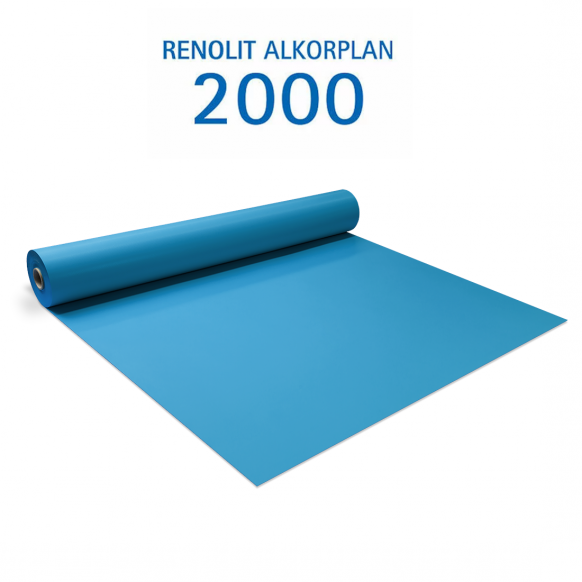 Liner PVC armé 150/100e Uni avec vernis Alkorplan Bleu adriatique