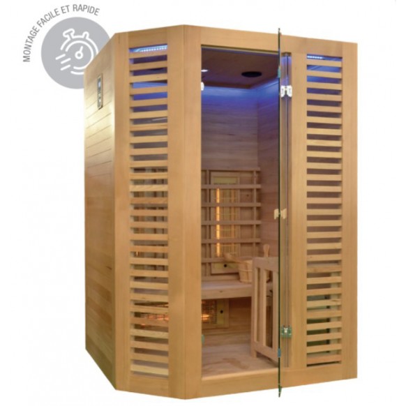 Sauna infrarouge et vapeur Venetian Hybrid - 3 places